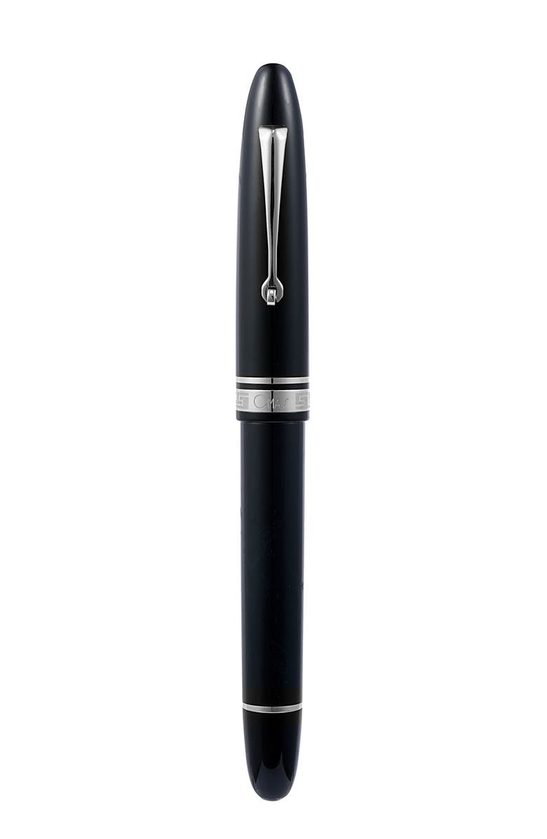 OMAS Ogiva Nera with Silver Trim Fountain Pen, Main, color, Black Medium