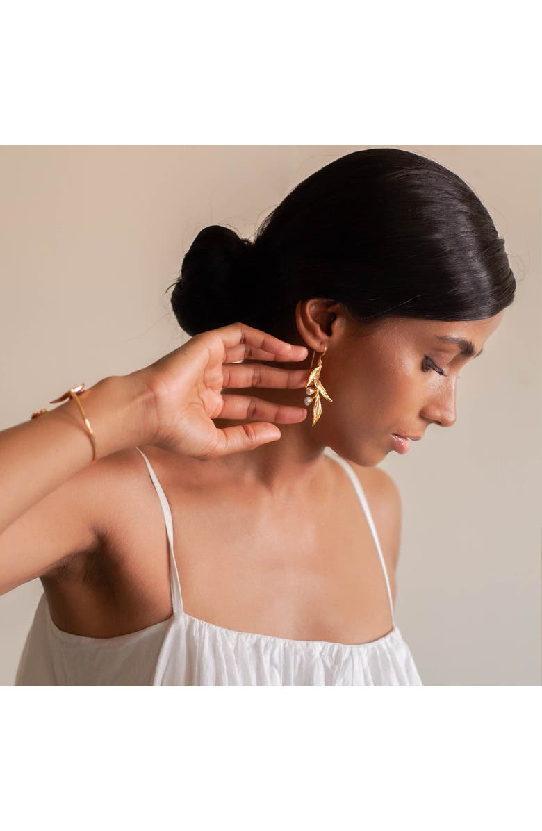 Dhwani Bhansal HAYA EARRINGS, Alternate, color, Gold Plated