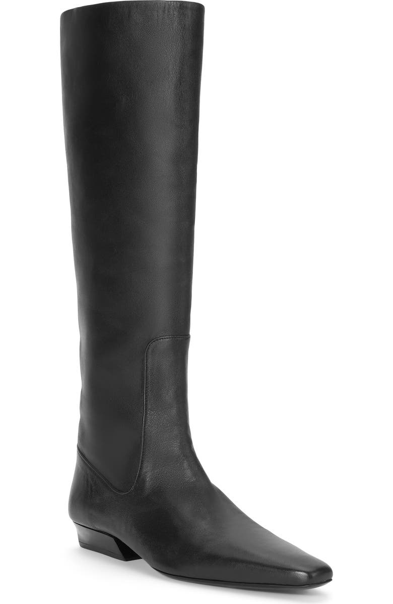 STAUD Wally Flat Knee High Boot, Main, color, Black