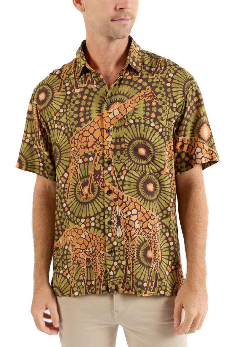 The Africa - Short Sleeve Shirt, Main, color, Brown