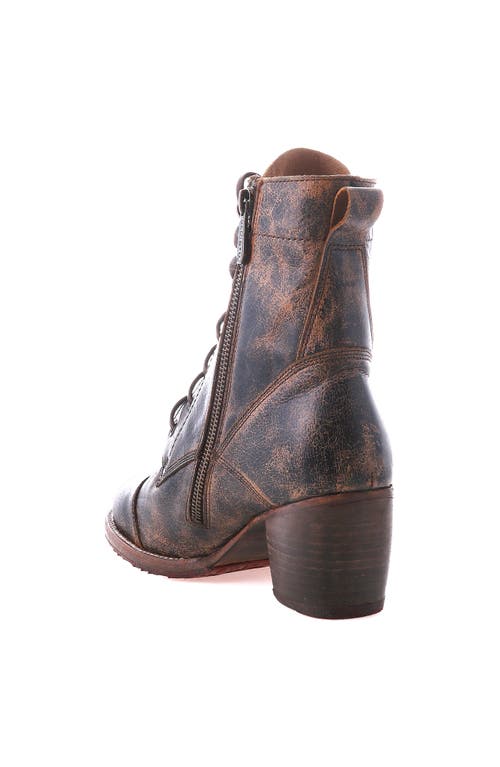 Bed Stu Judgement Heeled Combat Boot In Black