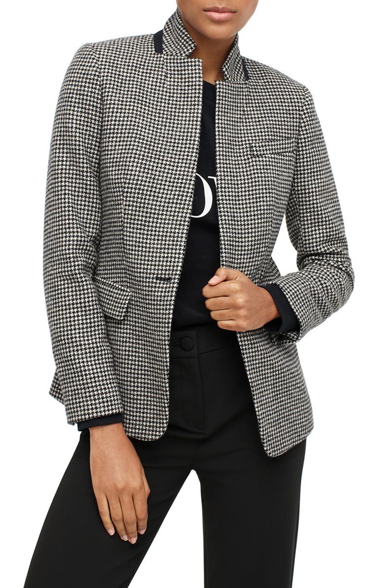 J.Crew Regent Houndstooth Wool Blazer, Main, color,