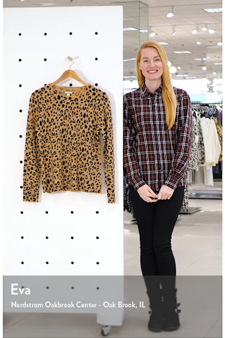 Leopard Cashmere Crewneck Sweater video