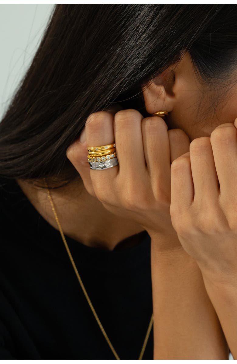 Bearfruit Jewelry Sterling Silver 18k Gold Plated Fiona Ring Holiday Gift Idea, Alternate, color, Silver