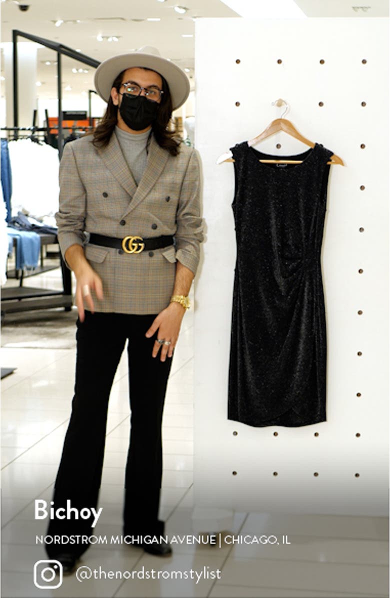 Ruched Metallic Sheath Dress, sales video thumbnail