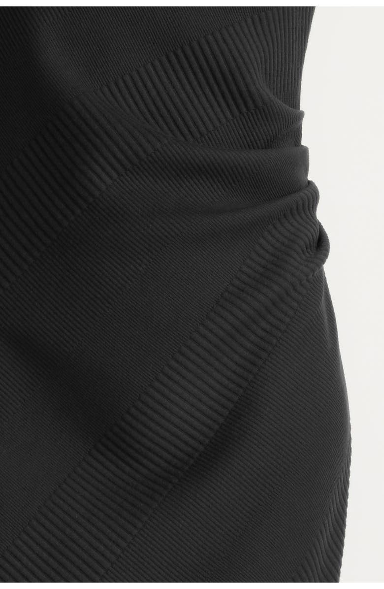 Modern Citizen Evie Ribbed-Knit Jersey Dress, Alternate, color, Black