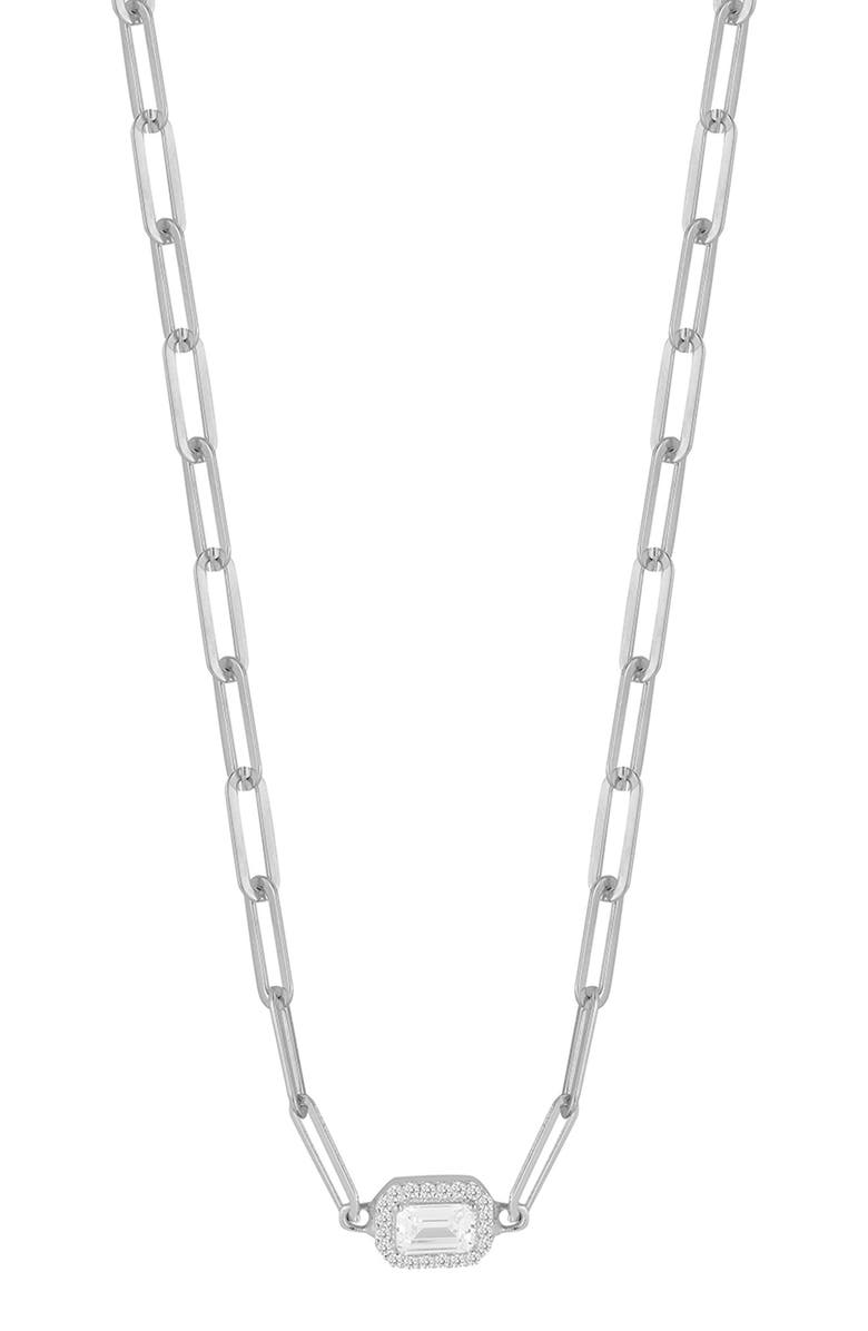 GLAZE JEWELRY Cubic Zirconia Pendant Necklace, Main, color, 