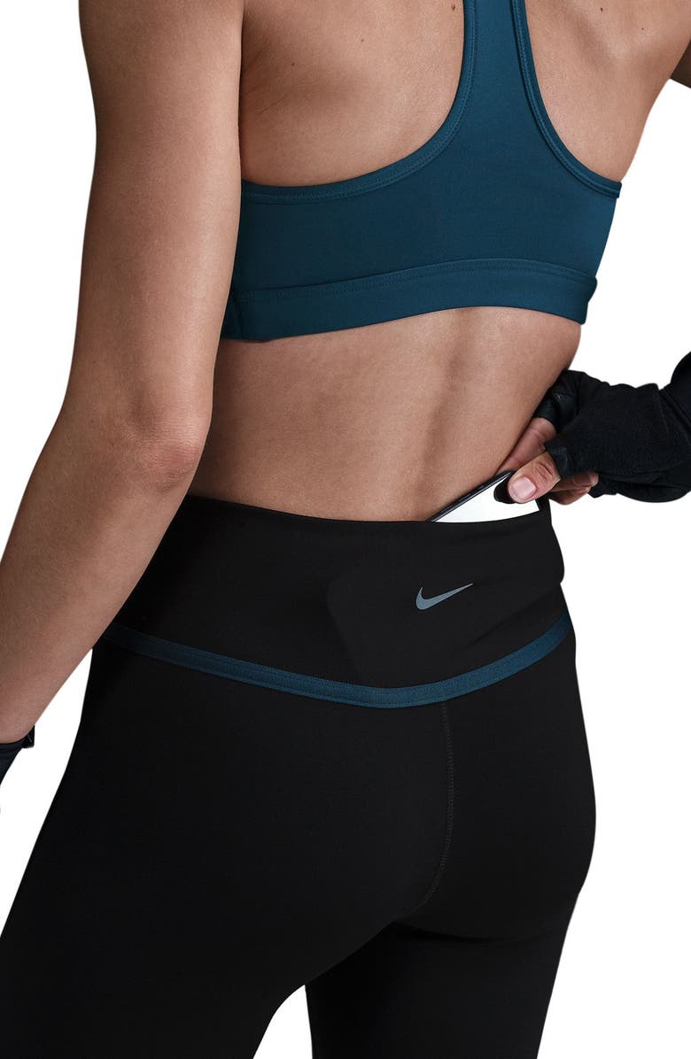 Nike Dri-FIT One High Waist 7/8 Leggings, Alternate, color, 010 Black/Black