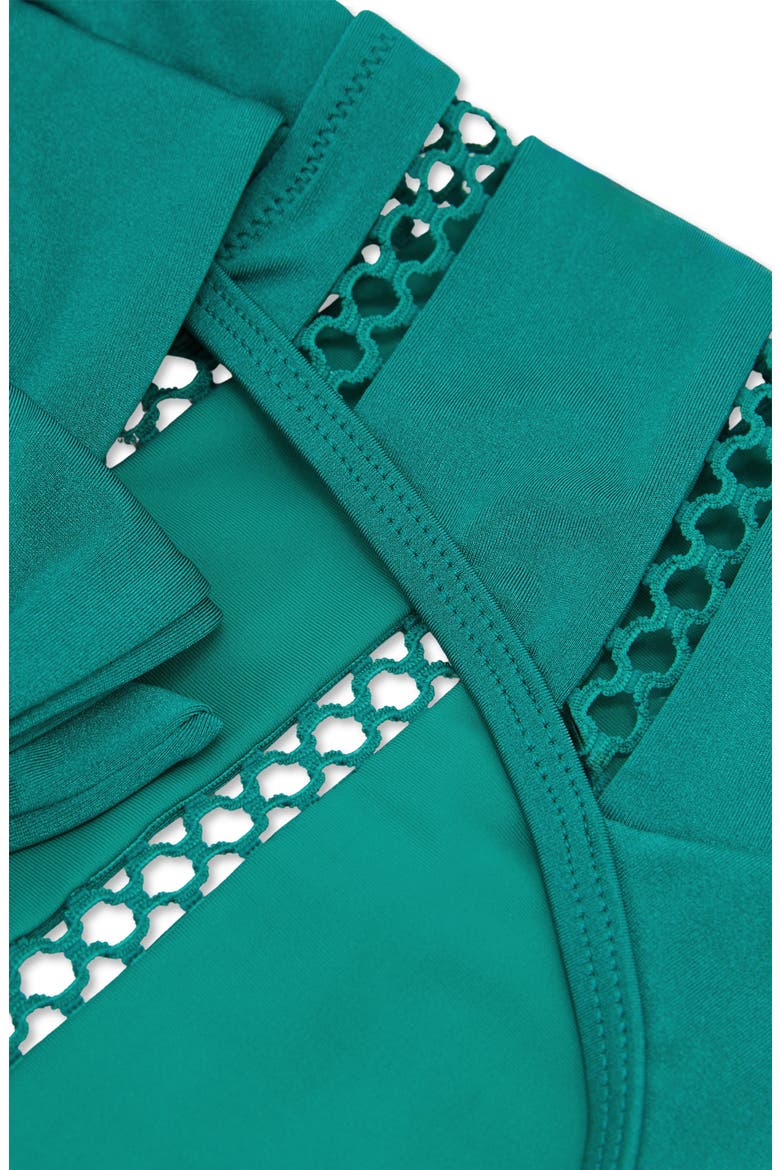 Aria Halter One Piece Swimsuit, Alternate, color, TEAL BLUE