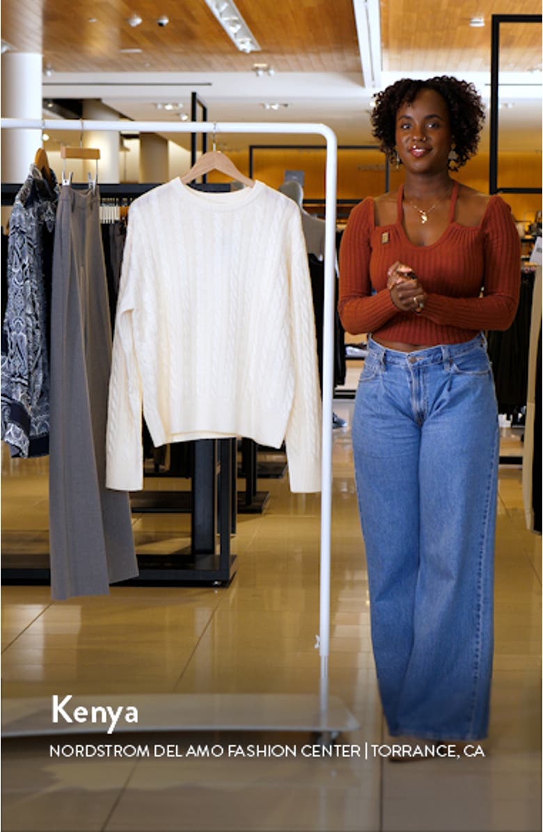 Lyon Cable Stitch Wool & Cashmere Sweater, sales video thumbnail