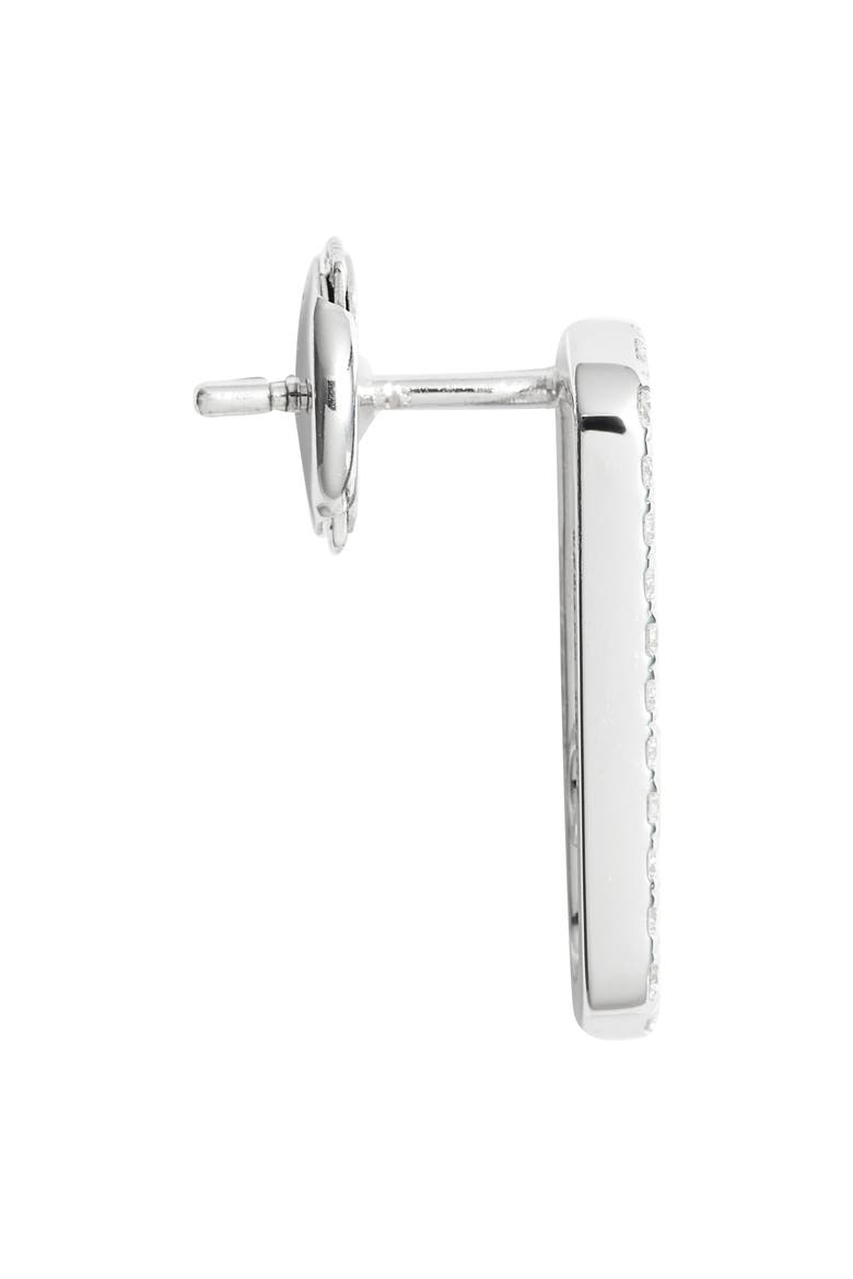 Move Uno Diamond Pavé Stud Earrings, Alternate, color, WHITE GOLD