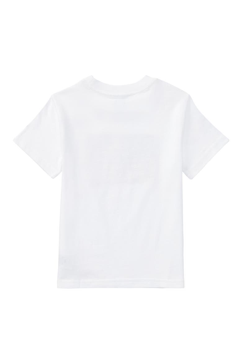 Kids' American Flag Appliqué Cotton T-Shirt, Alternate, color, WHITE