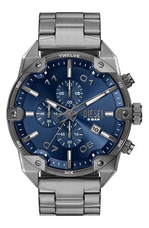 Spiked Chronograph Bracelet Watch, 49mm