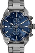 DIESEL® Spiked Chronograph Bracelet Watch, 49mm