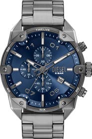 DIESEL® Spiked Chronograph Bracelet Watch, 49mm