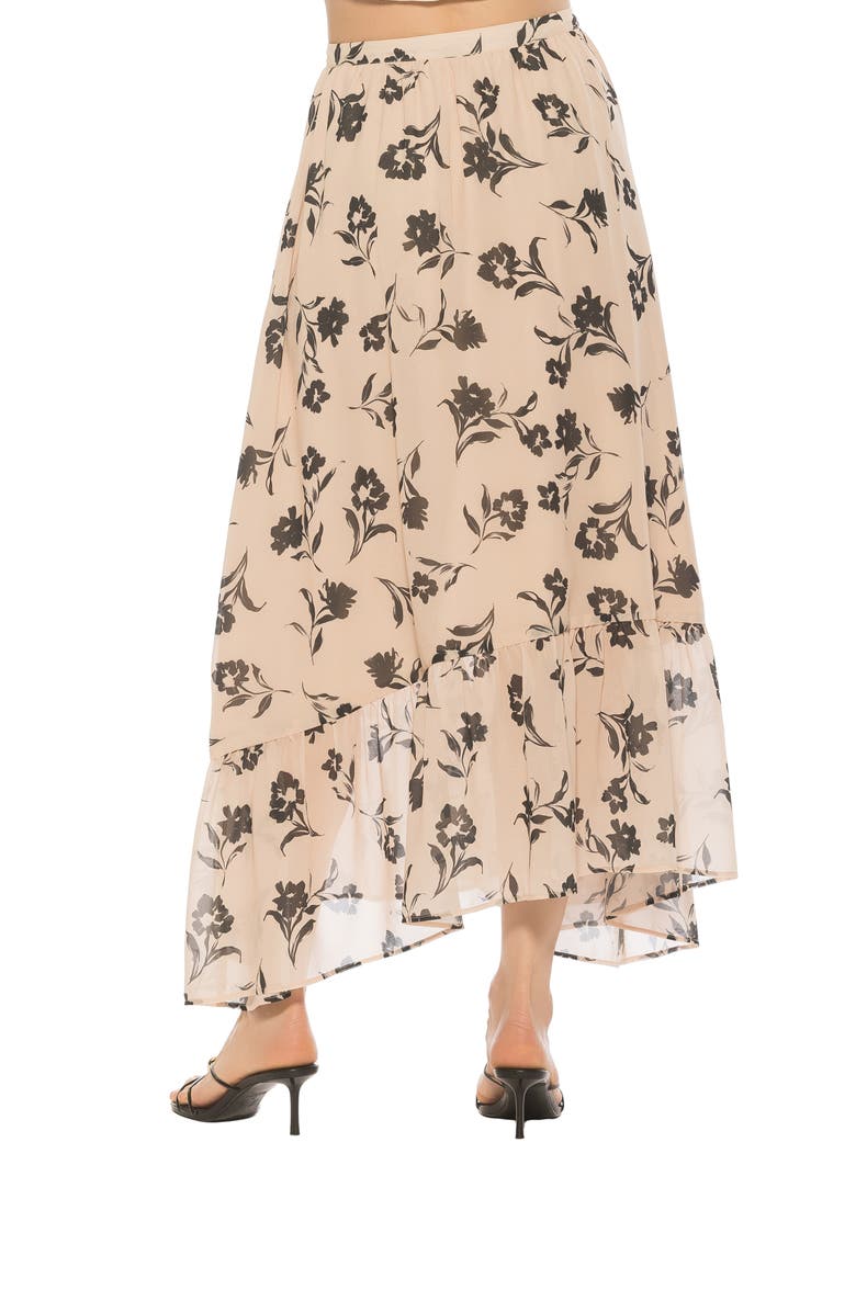 Alexia Admor Ella Floral Maxi Skirt, Alternate, color, Ivory Floral