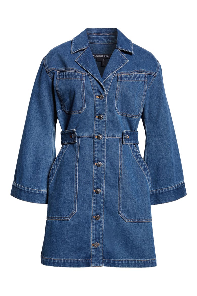 McKinely Long Sleeve Denim Minidress, Alternate, color, CORNFLOWER