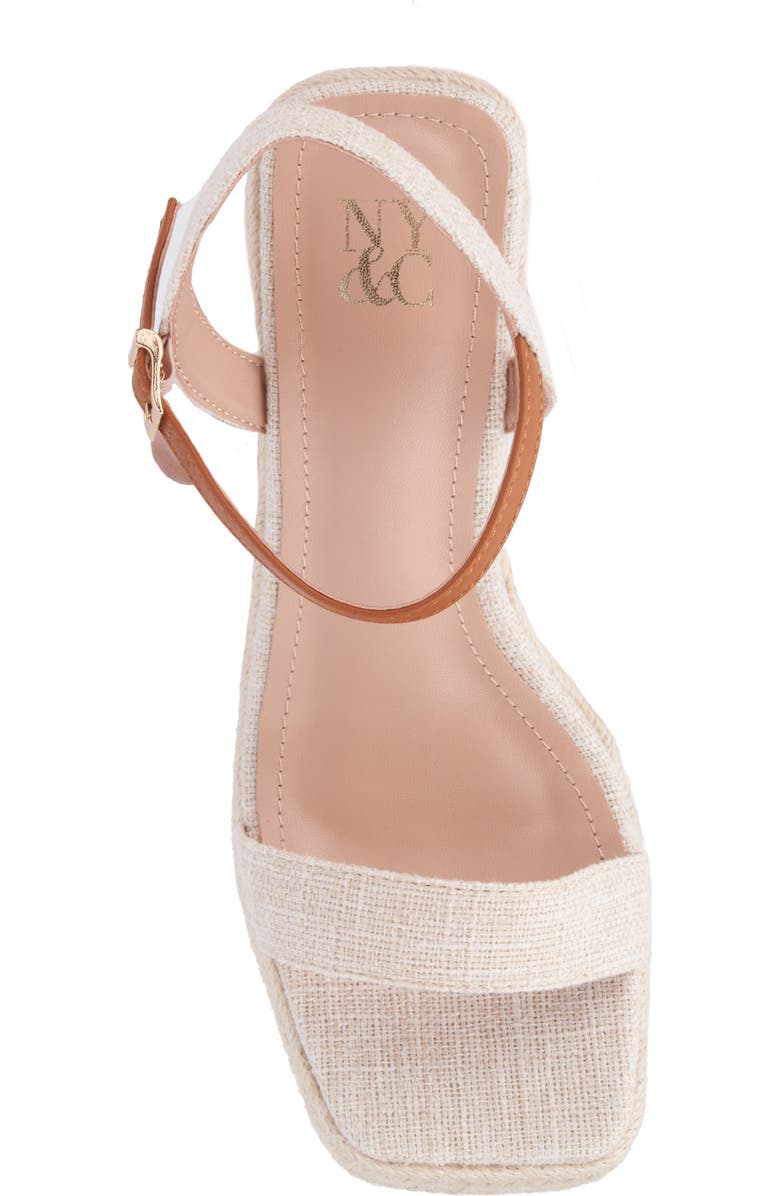 NEW YORK AND COMPANY Unita Espadrille Platform Wedge Sandal, Alternate, color,