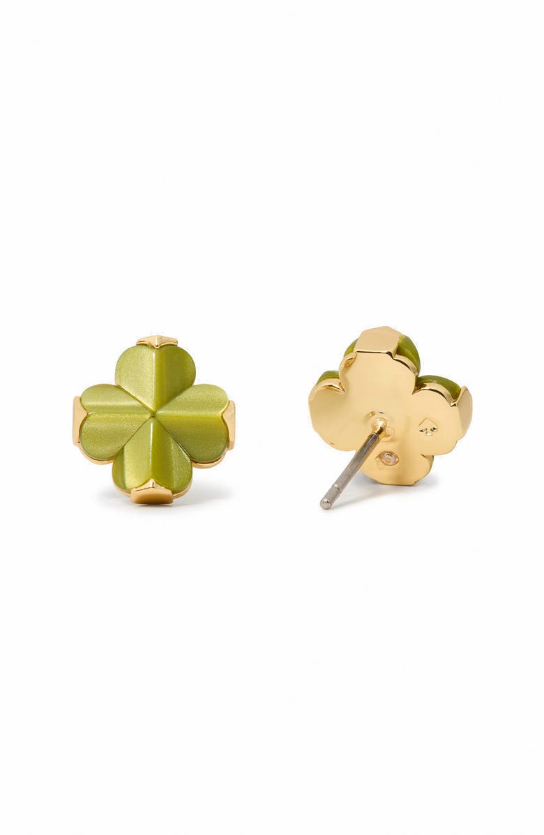 Kate Spade New York spade flower stud earrings, Alternate, color, Light Green