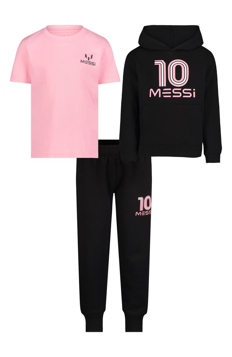 Messi Kids' Logo T-Shirt, Hoodie & Joggers Set, Main, color, 