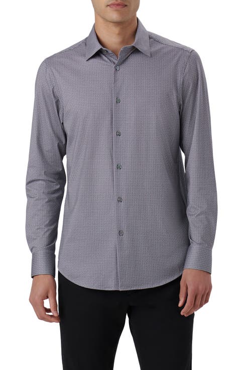 James OoohCotton® Geo Print Button-Up Shirt