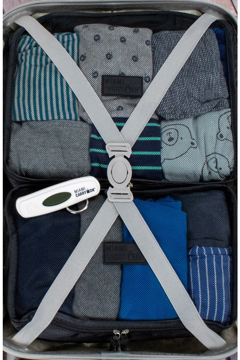 Travelers 6 Piece Organizational Packing Cubes, Alternate, color, Burgundy/Tan