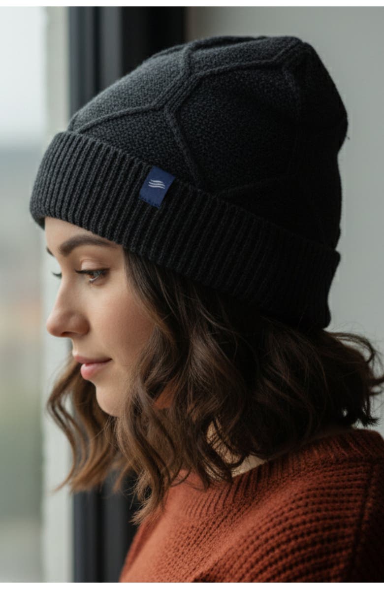 United By Blue The Softest Ultra cozy Yak Yarn with Diamond Cable Knit Beanie, Alternate, color, Light Heather Grey