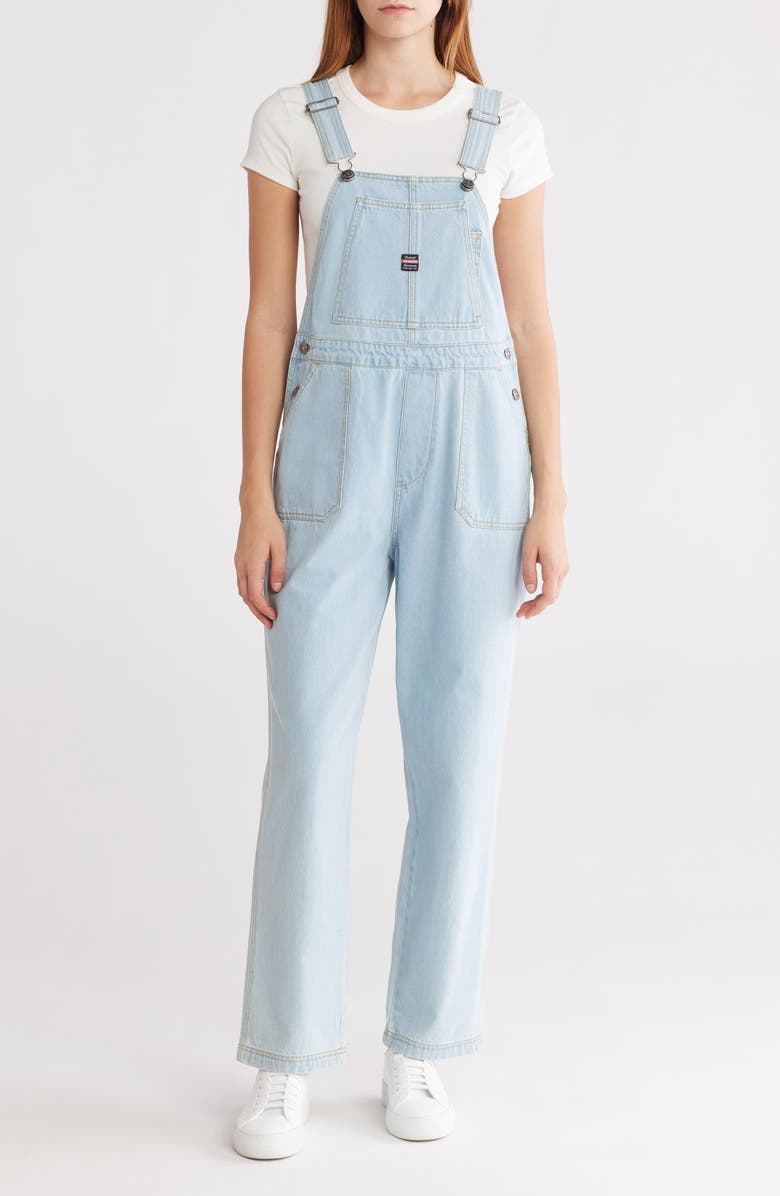 UNIONBAY Throwback Denim Overalls, Main, color, Big Sur Blue