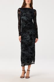 ASTR the Label Syriah Floral Mesh Midi Dress