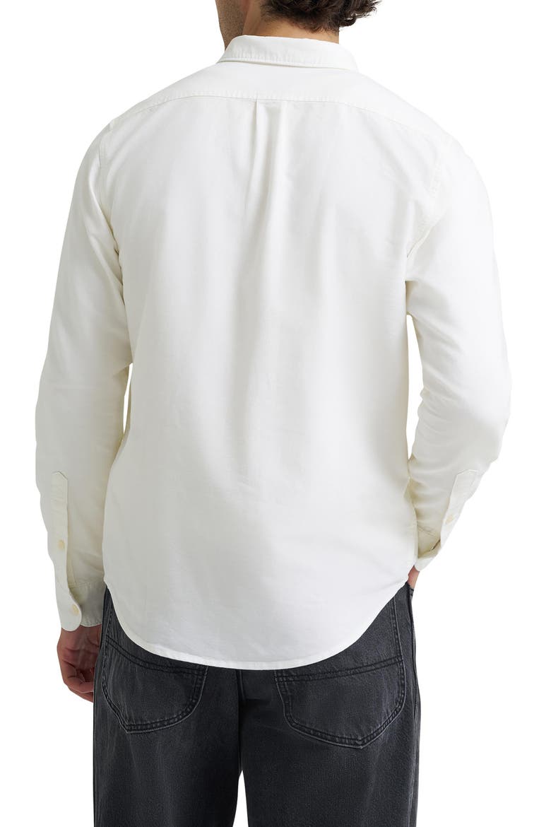 Cotton Long Sleeve Button Down Shirt, Alternate, color, BRIGHT WHITE