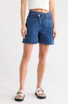 Vigoss Cross Waist Denim Bermuda Shorts