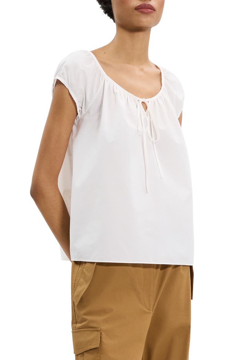 Easy Tie Woven Shirt, Alternate, color, WHITE