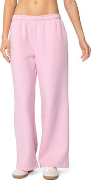 EDIKTED Logo Wide Leg Sweatpants