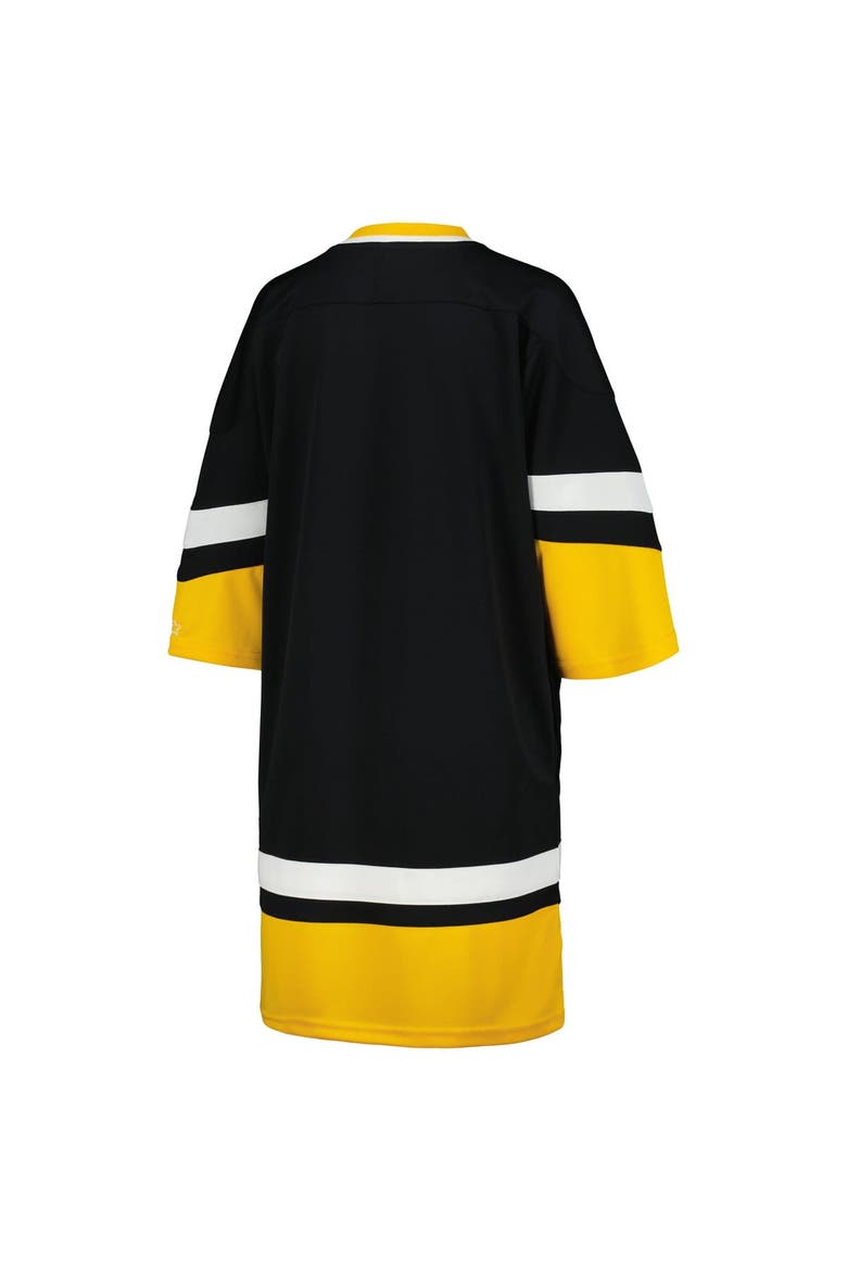 Women's Starter Black Pittsburgh Penguins Hurry-Up Offense Boxy V-Neck Half-Sleeve Sneaker Dress, Alternate, color, Black
