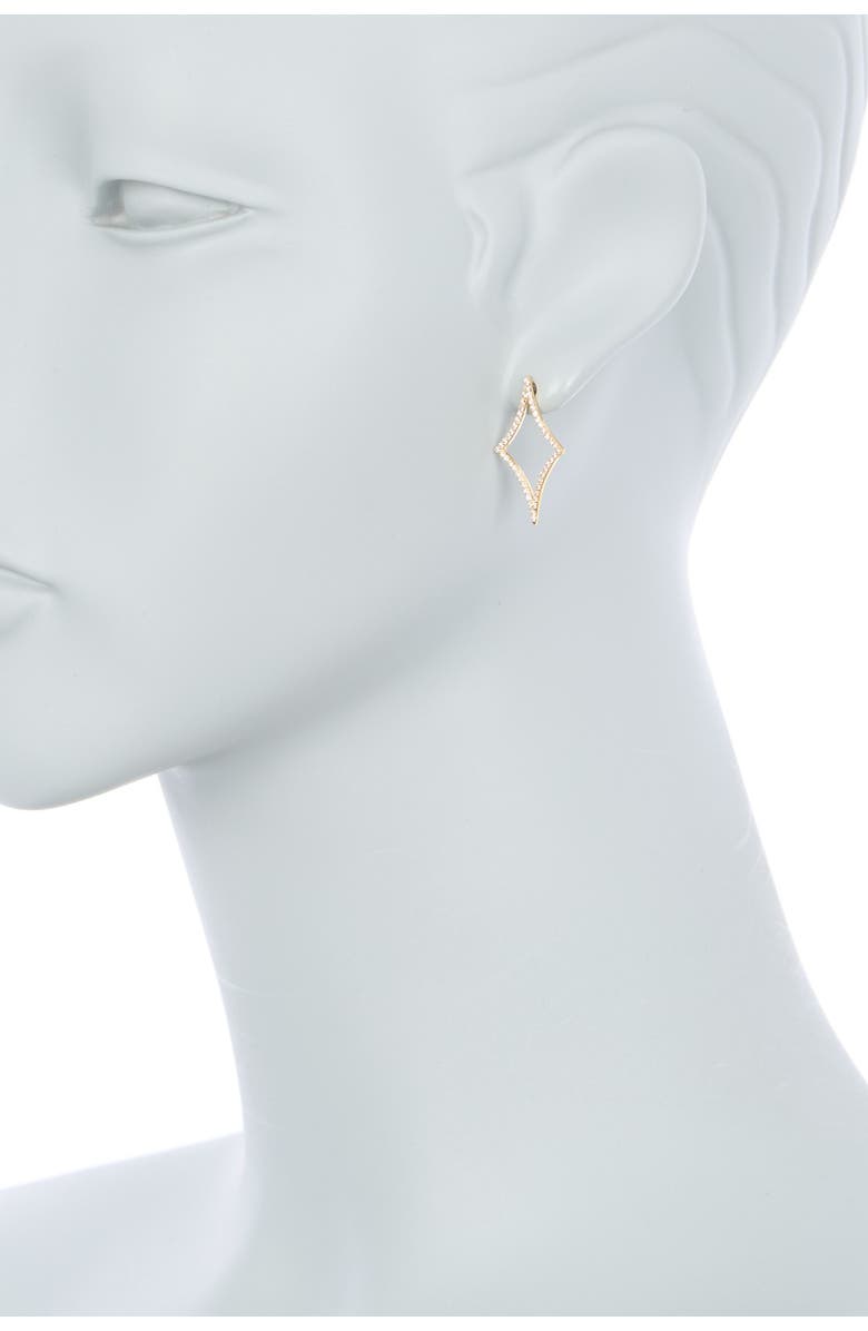 PAIGE NOVICK Asymmetrical Shaped Natural White Zircon Pave Earrings, Alternate, color,