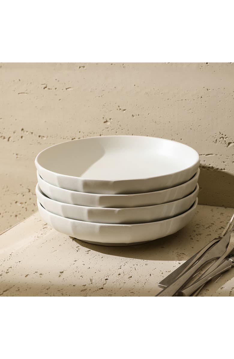 Stone Lain Rio Stoneware 4-Piece Pasta Bowl Set, Alternate, color, Beige