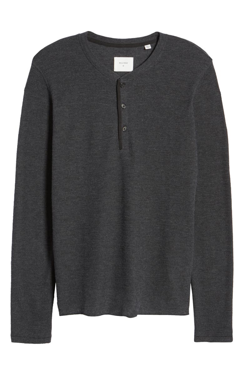 Billy Reid Thermal Knit Cotton Blend Henley, Alternate, color,