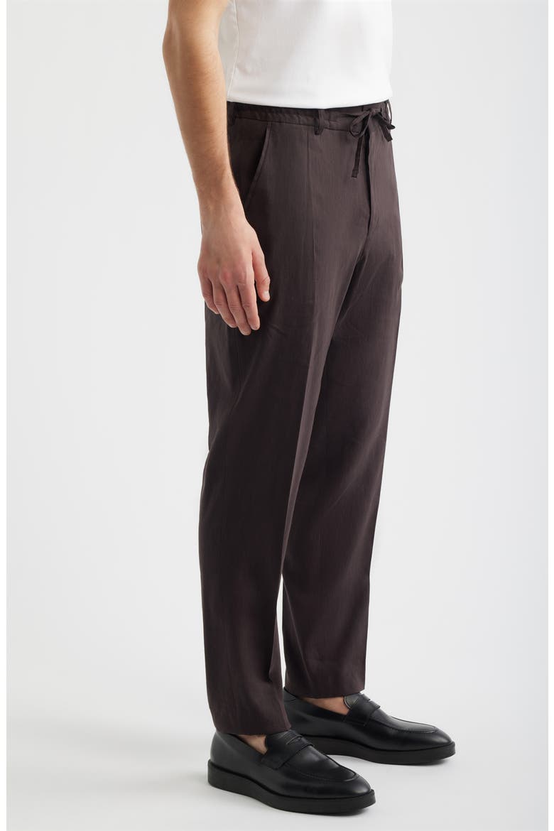 Perin Drawstring Pants, Alternate, color, DARK BROWN