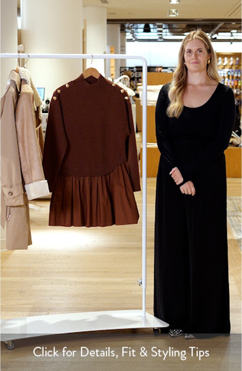 Chunky Long Sleeve Twofer Sweater Dress, sales video thumbnail
