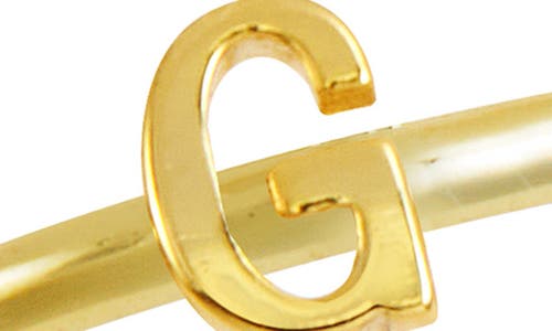 Savvy Cie Jewels 18k Yellow Gold Plated Initial Ring In Gold G