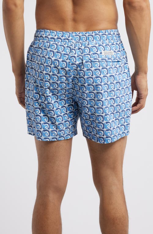 Fair Harbor The Bungalow Water Repellent Swim Trunks In Rolling Waves