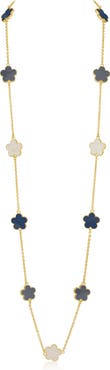 JARDIN Tri-Tone Clover Station Necklace