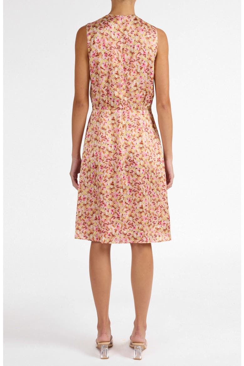 Dalby Sleeveless A-line Dress in Floral Silk Blend, Alternate, color, Sweet Pink