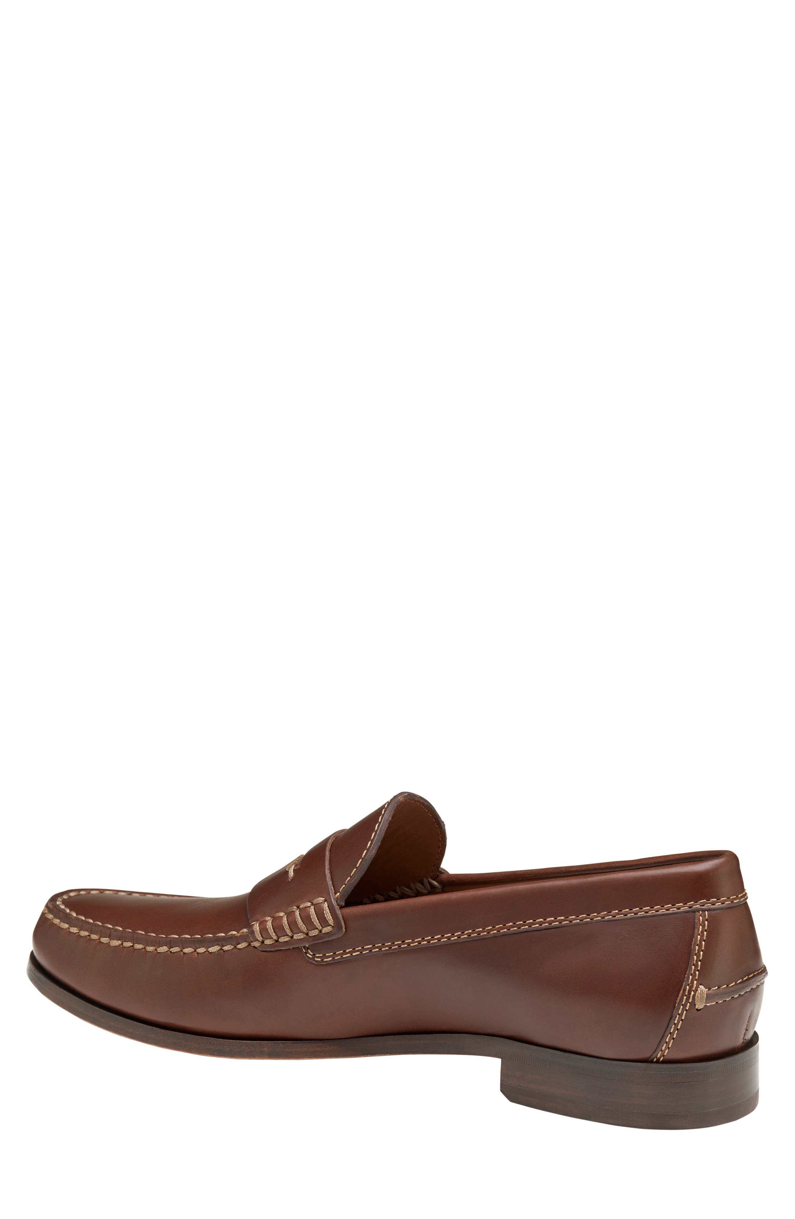 Johnston & Murphy Baldwin Penny Loafer, Alternate, color, Brandy American Full Grain