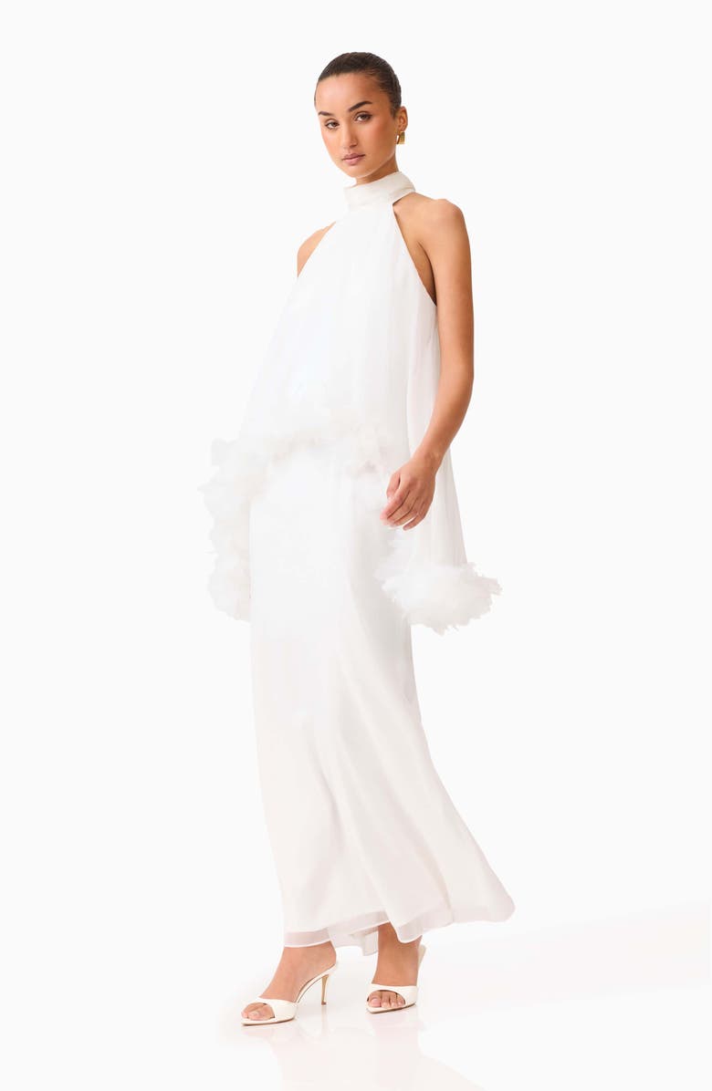 Elliatt Poppy Tiered Sleeveless Gown, Alternate, color, White