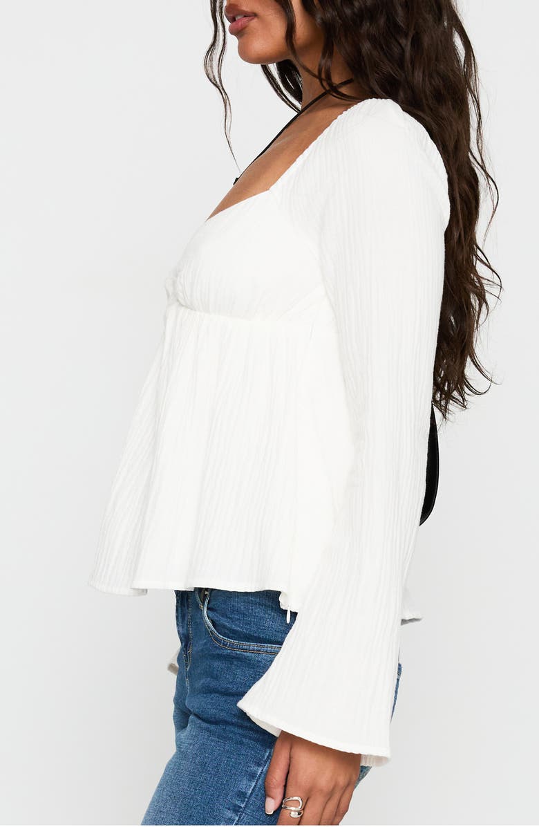 Princess Polly Khalea Long Sleeve Babydoll Top, Alternate, color, White