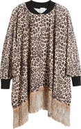 NIKKI LUND Leisa Faux Leopard Poncho