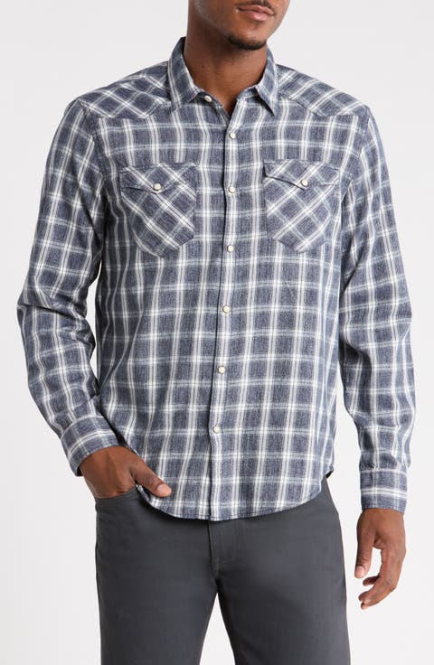 Long Sleeve Plaid Western Shirt