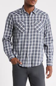 Lucky Brand Long Sleeve Plaid Western Shirt