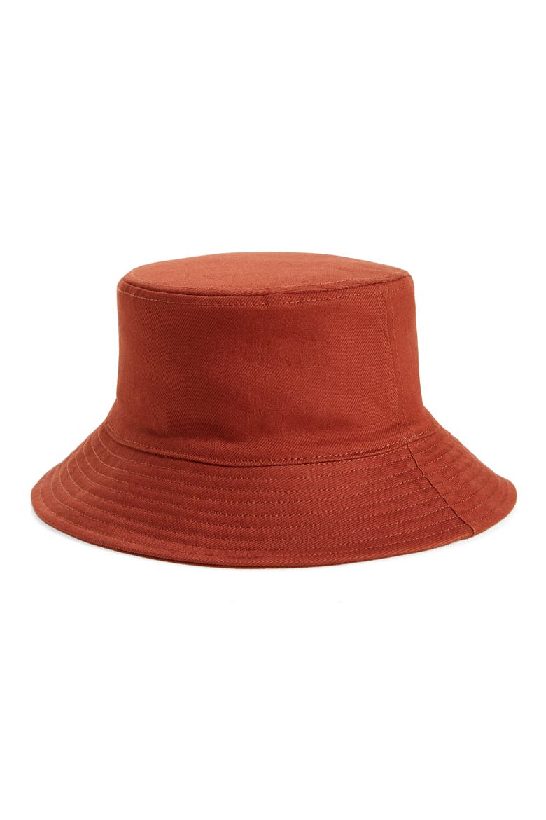 Reversible Short Brim Bucket Hat, Main, color, DUSTY REDWOOD